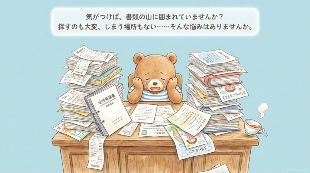 気づけば書類の山_説明画像