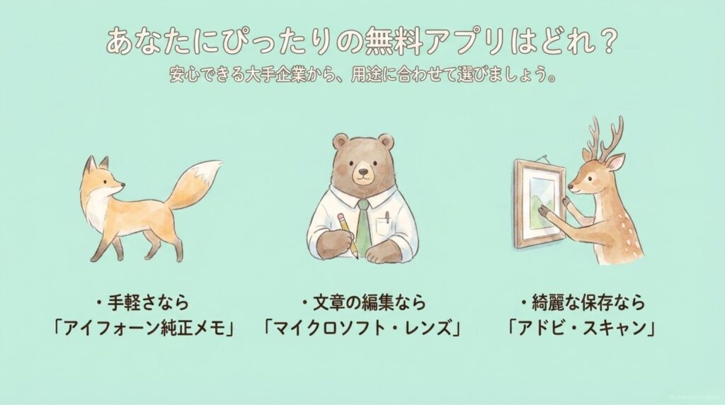 どのアプリが合う?_説明画像